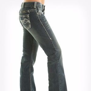 Cowgirl Tuff Don't Fence Me In Bling Jeans 28/31